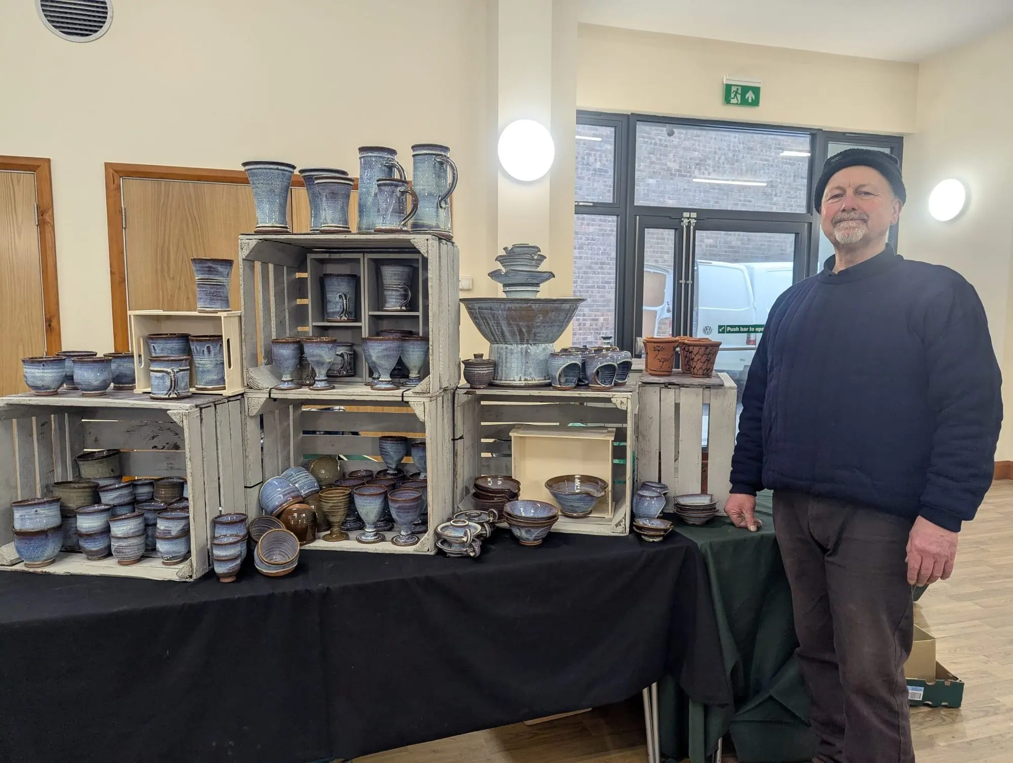 Handmade pottery at the market