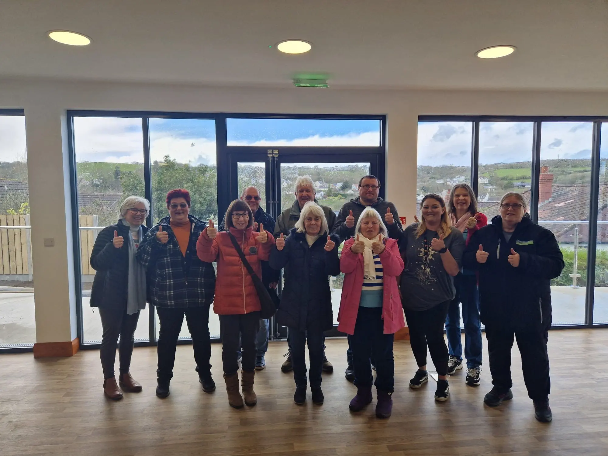 Volunteers gathered in the main hall